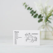 Sagittarius Business Card Visitenkarte (Stehend Vorderseite)