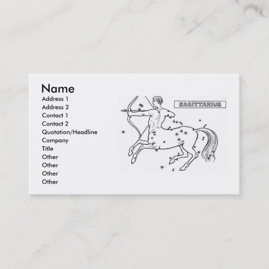 Sagittarius Business Card Visitenkarte (Vorderseite)