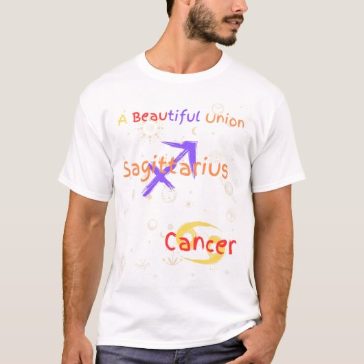 Sagittarius Cancer Couple Zodiac T - Shirt (Vorderseite)