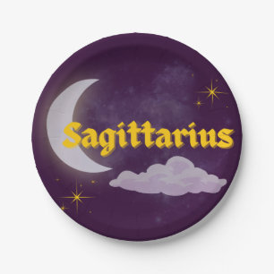 Sagittarius Celestial Moon Cloud Stars Astrologie Pappteller
