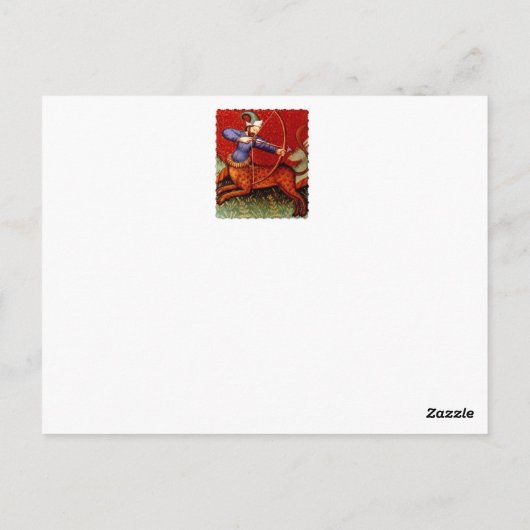 Sagittarius characteristics zodiac card postkarte (Rückseite)