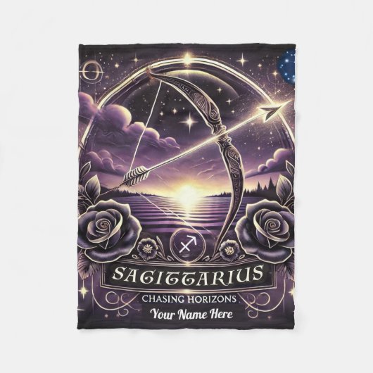 Sagittarius "Chasing Horizons" Fleece Blanket (Vorderseite)