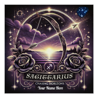 Sagittarius "Chasing Horizons" Glossy Poster