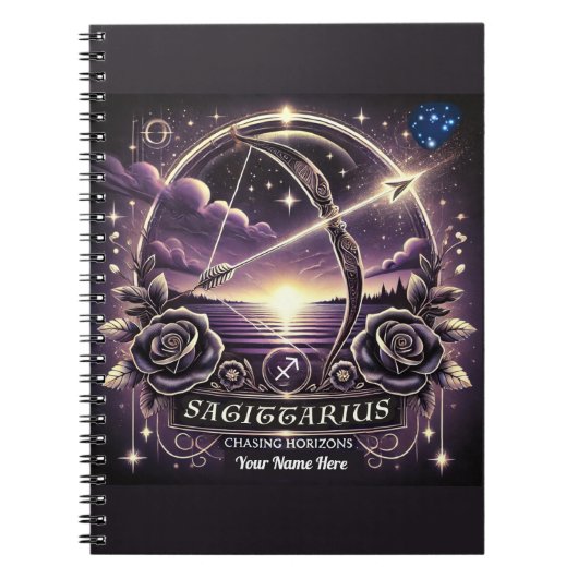 Sagittarius "Chasing Horizons" SpiralNotebook Notizblock (Vorderseite)
