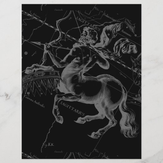 Sagittarius Constellation Classy Hevelius Engaving (Vorderseite)