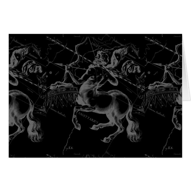 Sagittarius Constellation Classy Hevelius Engaving (Vorderseite (Horizontal))