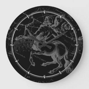 Sagittarius Constellation Classy Hevelius Engaving Große Wanduhr