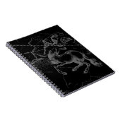 Sagittarius Constellation Classy Hevelius Engaving Notizblock (Rechte Seite)