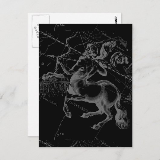Sagittarius Constellation Classy Hevelius Engaving Postkarte (Vorne/Hinten)