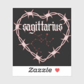 Sagittarius Constellation Gothic Barbed Wire Art Aufkleber (Blatt)