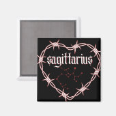 Sagittarius Constellation Gothic Barbed Wire Art Magnet (Vorderseite/Rückseite)