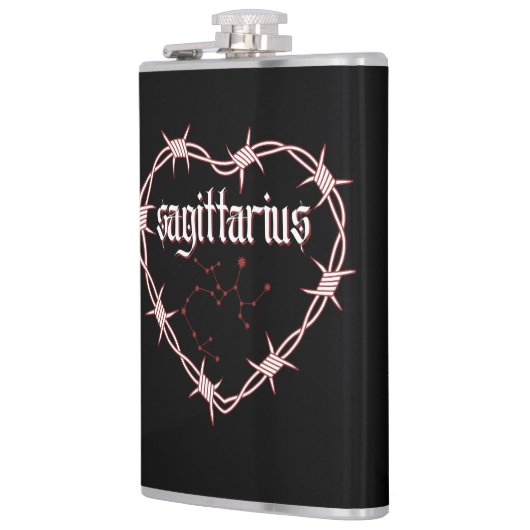 Sagittarius Constellation Gothic Dark Celestial Flachmann (Links)