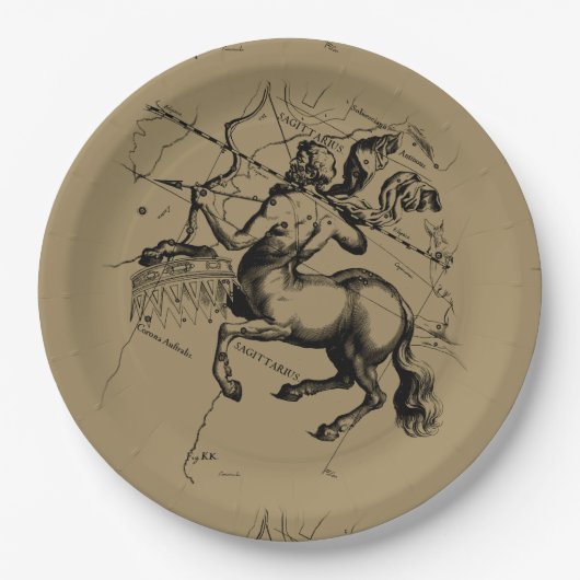 Sagittarius Constellation Hevelius1690 Nov22-Dec21 Pappteller (Vorderseite)