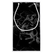 Sagittarius Constellation Hevelius 1690 auf schwar Kleine Geschenktüte (Rückseite)