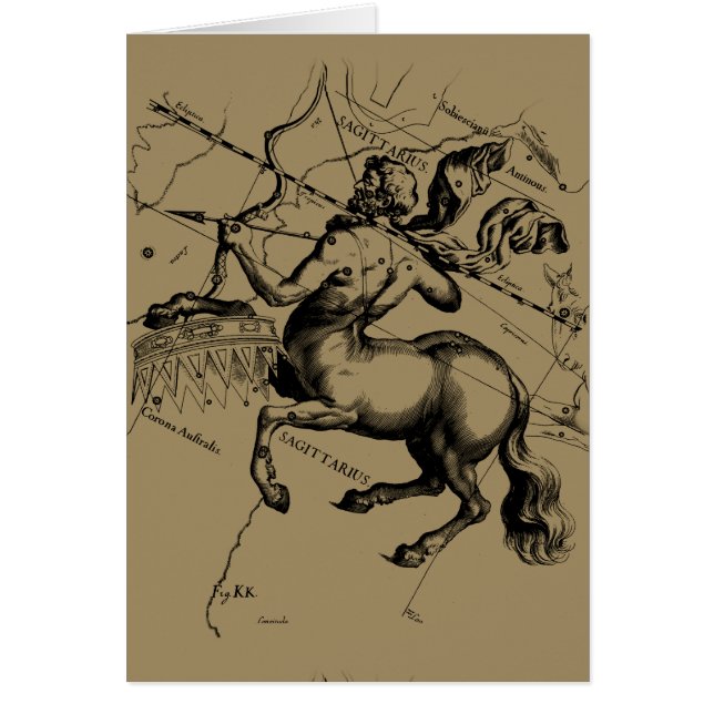 Sagittarius Constellation Hevelius 1690 Gravur (Vorne)