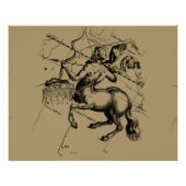 Sagittarius Constellation Hevelius 1690 Gravur Fotodruck (Vorne)