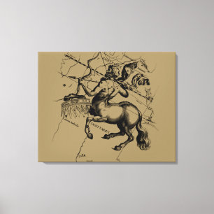 Sagittarius Constellation Hevelius 1690 Gravur Leinwanddruck