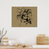 Sagittarius Constellation Hevelius 1690 Gravur Poster (Küche)