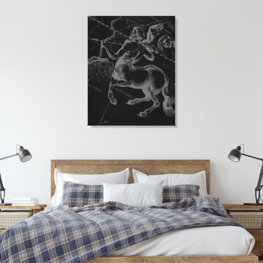 Sagittarius Constellation Hevelius circa 1690 Leinwanddruck (Insitu (Schlafzimmer))