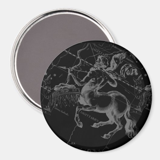 Sagittarius Constellation Hevelius circa 1690 Magnet (Vorderseite/Rückseite)