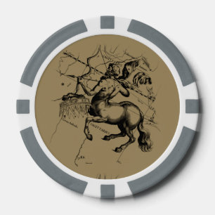 Sagittarius Constellation Hevelius circa 1690 Pokerchips