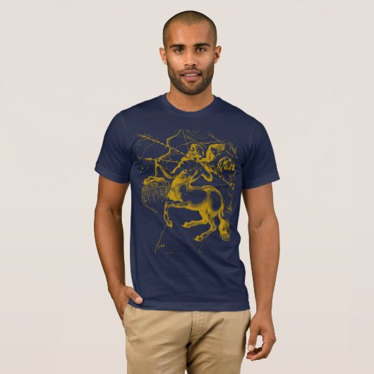 Sagittarius Constellation Hevelius circa 1690 T-Shirt (Vorne ganz)