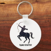 Sagittarius Constellation Line Art – Cosmic Zodiac Schlüsselanhänger (Vorderseite)