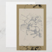 Sagittarius Constellation Map Graving Hevelius Briefpapier (Vorne/Hinten)