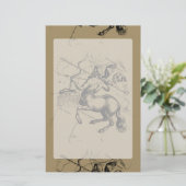Sagittarius Constellation Map Graving Hevelius Briefpapier (Stehend Vorderseite)