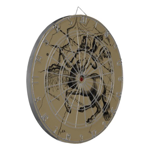 Sagittarius Constellation Map Graving Hevelius Dartscheibe (Vorderseite Links)