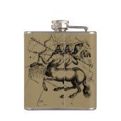 Sagittarius Constellation Map Graving Hevelius Flachmann (Rückseite)