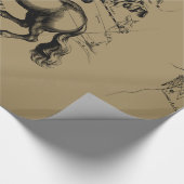 Sagittarius Constellation Map Graving Hevelius Geschenkpapier (Ecke)