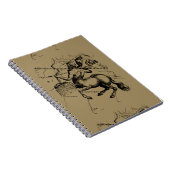 Sagittarius Constellation Map Graving Hevelius Notizblock (Rechte Seite)
