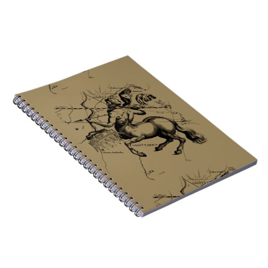 Sagittarius Constellation Map Graving Hevelius Notizblock (Rechte Seite)