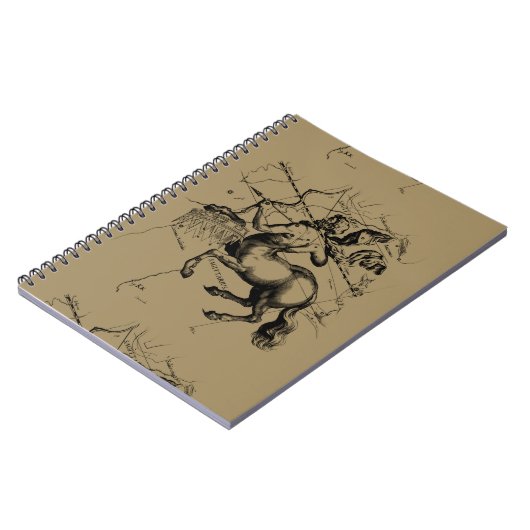 Sagittarius Constellation Map Graving Hevelius Notizblock (Linke Seite)