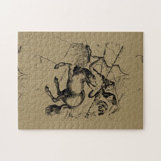 Sagittarius Constellation Map Graving Hevelius Puzzle (Horizontal)