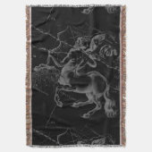 Sagittarius Constellation Map von Hevelius auf Bla Decke (Vorderseite Vertikal)