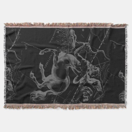 Sagittarius Constellation Map von Hevelius auf Bla Decke (Vorderseite)