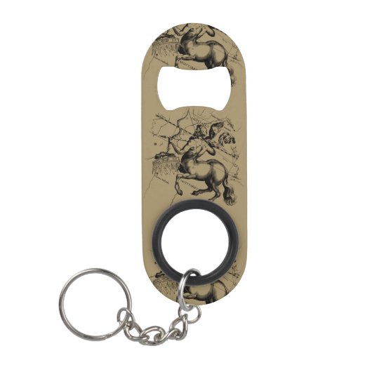 Sagittarius Constellation Map von Hevelius Schlüsselanhänger Flaschenöffner (Vorderseite)