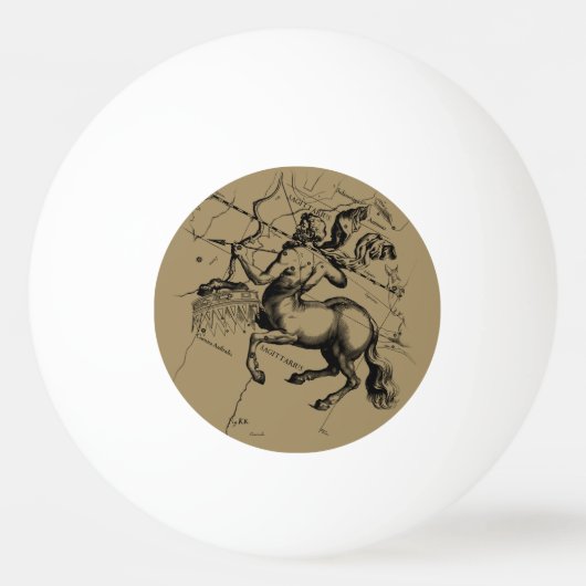 Sagittarius Constellation Map von Hevelius Tischtennisball (Vorderseite)