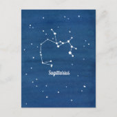 Sagittarius Constellation Night Sky Indigo Postkarte (Vorderseite)