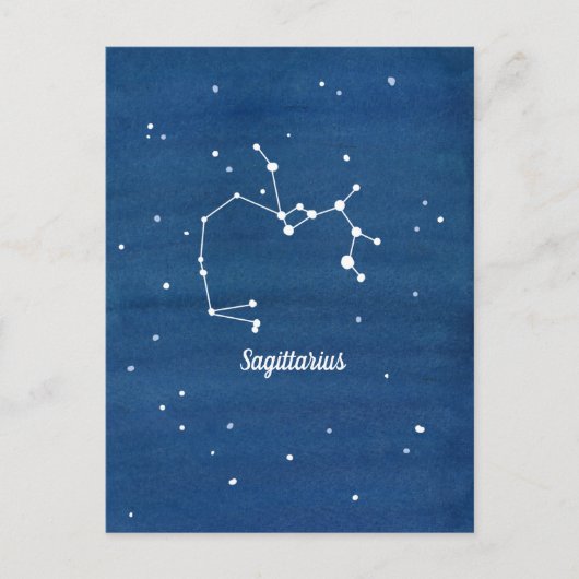 Sagittarius Constellation Night Sky Indigo Postkarte (Vorderseite)