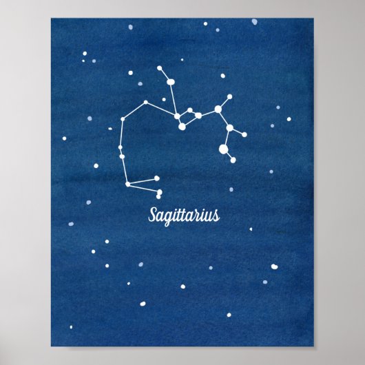 Sagittarius Constellation Night Sky Poster (Vorne)