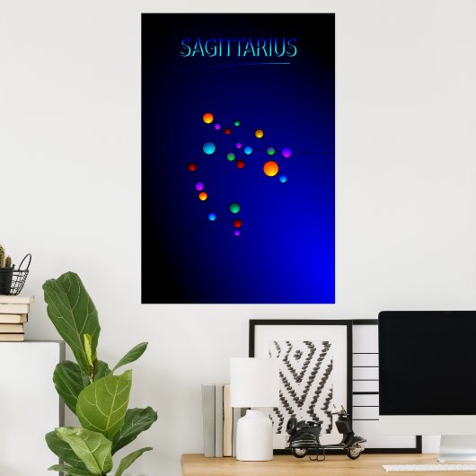 Sagittarius Constellation Poster (Heimbüro)