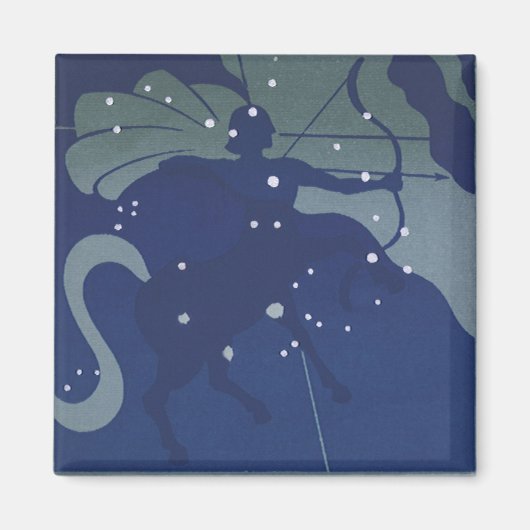 Sagittarius Constellation Vintage Zodiakastasenie Magnet (Vorne)