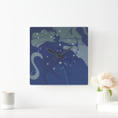 Sagittarius Constellation Vintage Zodiakastasenie Quadratische Wanduhr (Zuhause)