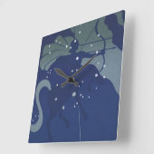 Sagittarius Constellation Vintage Zodiakastasenie Quadratische Wanduhr (Winkel)