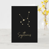 Sagittarius Constellation Zodiac Karte (Gelbe Blume)