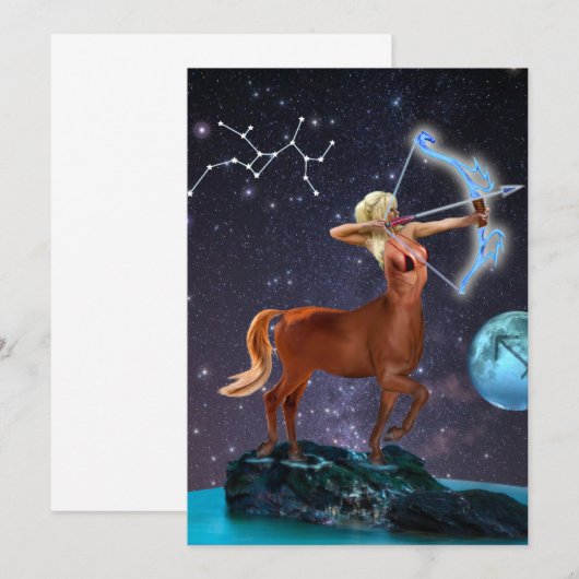 SAGITTARIUS DANKESKARTE (Vorne/Hinten)