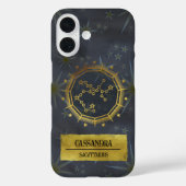 Sagittarius Dark Zodiac Astrologie: Schwarz & Gold Case-Mate iPhone Hülle (Rückseite)